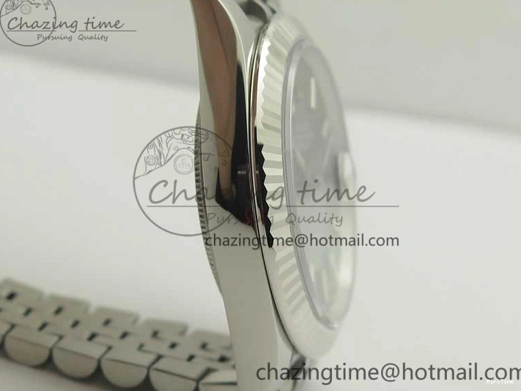 MiroTime 0219 DateJust 41 126334 SS REF 1:1 Best Edition Gray Dial Stick Markers on Jubilee Bracelet A3235 Clone V OdorResistant 3382